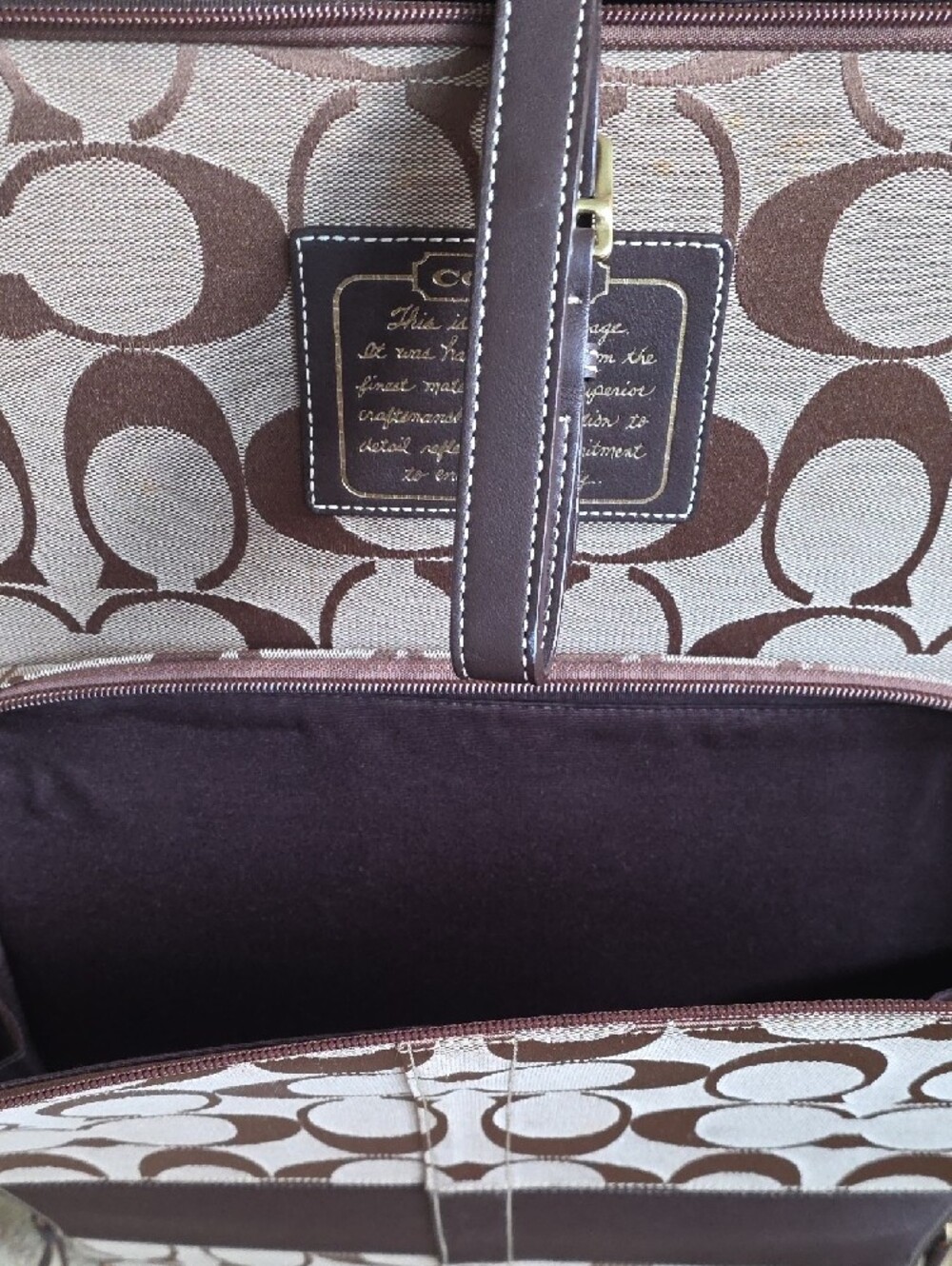 Coach Signature Carry-On Spinner Luggage - Picture 8 of 13
